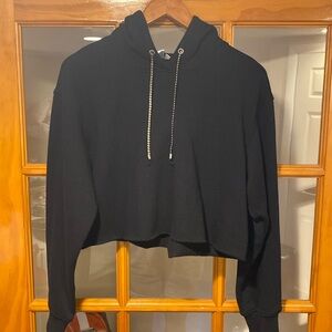 & Other Stories cropped hoodie with rhinestones